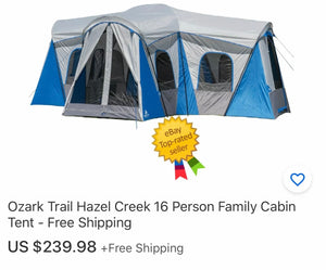 HUGE 16 Person Tent! $240 Retail - Reno B180923