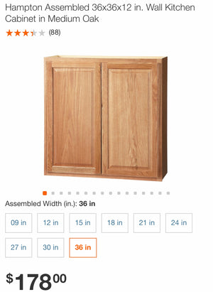 NEW 36x36 Cabinet - Retail $200 - Reno F130911